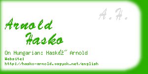 arnold hasko business card